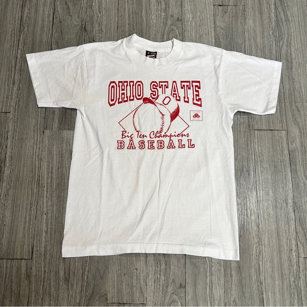 Vintage Fruit of the Loom Ohio State Big Ten Baseball ⚾️ Champions Shirt